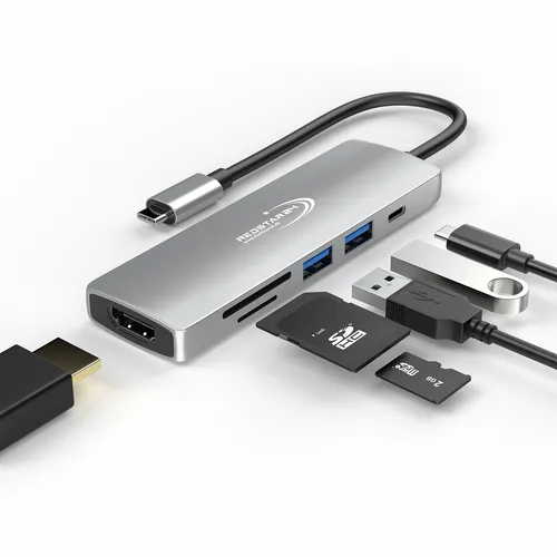 USB C Hub 6 in 1 Adapter mit HDMI 4K und USB 3.0