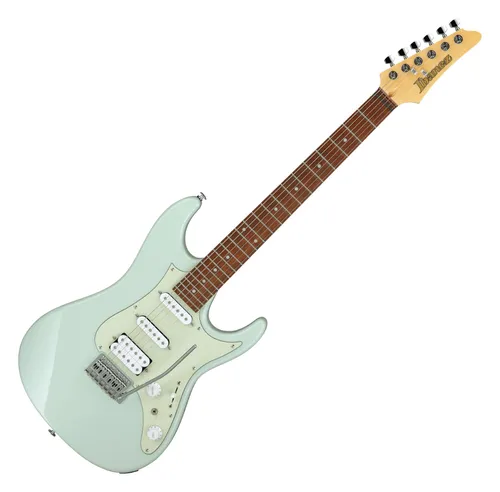 Ibanez AZES40-MGR Mint Green Gloss - Gitarren der AZ Essentials Series, mit leichtem Pappel-Korpus und HSS-Tonabnehmer für vielseitigen Klang in stilvollem Mint Green Gloss.