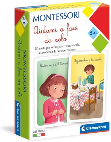 CLEMENTONI 16318 Montessori Karten Hilf Mir, Es Alleine Zu Machen
