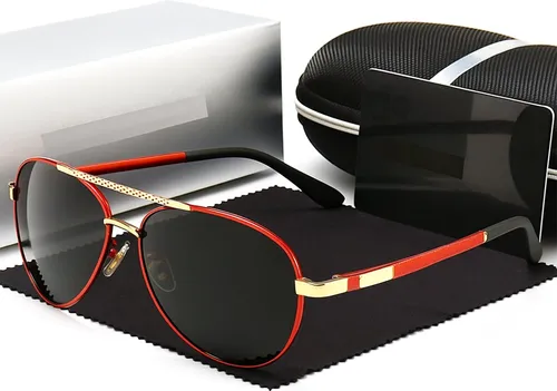 Männer Polarisierte Sonnenbrille Uv Etui Tuch