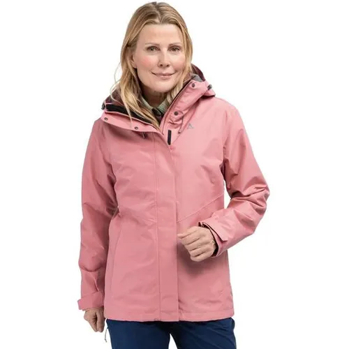 Schöffel 3in1 Jacket Style Okere Women viola (3465) 40 - Funktionsjacken für Frauen, ideal zum Wandern und Skitouren, wasserdicht mit 10.000 mm Wassersäule und atmungsaktiv, bietet hohen Tragekomfort und Bewegungsfreiheit.