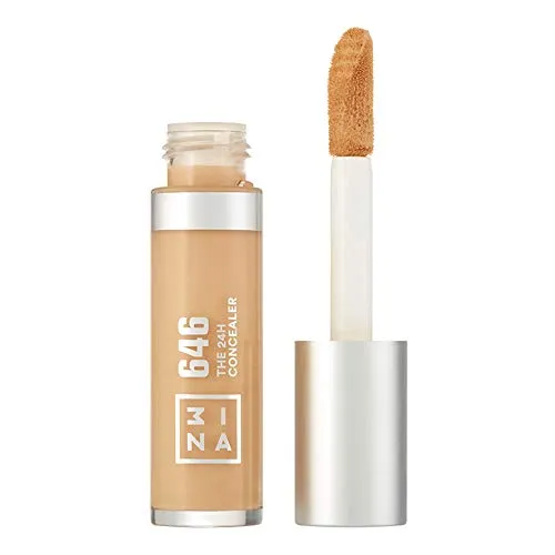3INA MAKEUP - The 24H Concealer 645 - Mittleres Braun - Alle Hauttypen - Langanhaltend Formel - Flüssiger Concealer dunkle Augenringe Hautunreinheiten - Weicher Applikator - Vegan - Cruelty Free