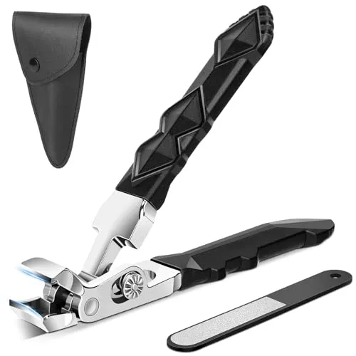 Euqvunn Nagelknipser – Ergonomischer Nagelknipser Fußnägel, Ultrabreite Öffnung, Nagelknipser für Senioren, scharfer Nageltrimmer. Hochwertige Fussnagelzange aus Premium-Stahl für Männer und Frauen