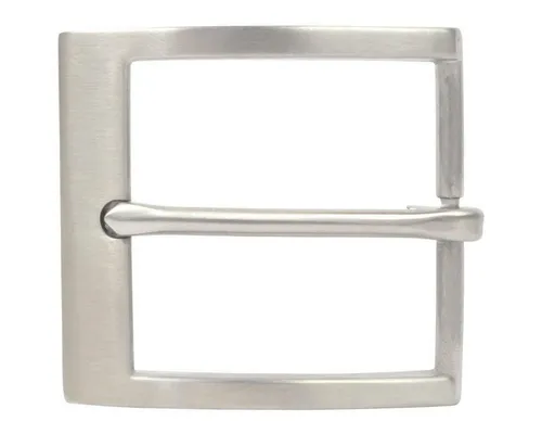 BELTINGER Gürtelschnalle aus massivem Edelstahl 4,0 cm in silber von BELTINGER