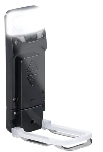 PEARL Buch Leselampe: Akku-LED-Leseleuchte mit Clip, 3 Weiß-Stufen (CCT), dimmbar, schwarz (Buchleuchte, Akku LED Leselampe, Tischleuchte Batterie)