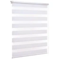 Doppelrollo Doppelrollo Klemmfix Duo Rollo ohne Bohren Seitenzug inkl. Klemmträger, ventanara weiß 60 cm x 150 cm