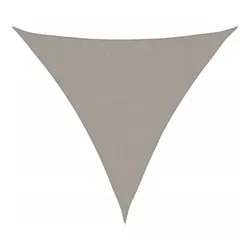 furnicato Sonnensegel Dreieckig 3,6x3,6x3,6 m Hellgrau aus HDPE