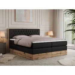 MKS MEBLE King Boxspringbett 180x200 mit Bettkasten - Elegantes Boxspringbett mit praktischen Bettkästen für optimalen Stauraum und erholsamen Schlaf dank 7-Zonen Taschenfederkernmatratze. Ideal für stilvolle Schlafzimmer.