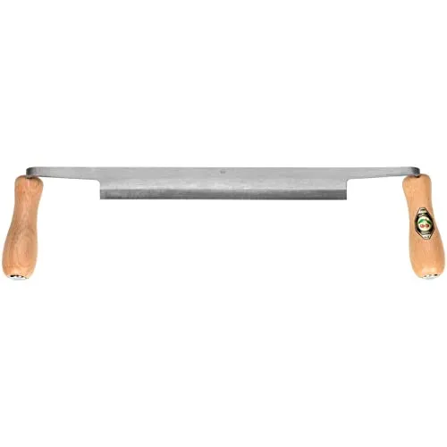 Kirschen Zugmesser 4000225, gerade 225mm - Cuttermesser, universell einsetzbar zum Entrinden und Nachbearbeiten von Holz, Made in Germany, mit 2 Holzheften für besten Komfort.