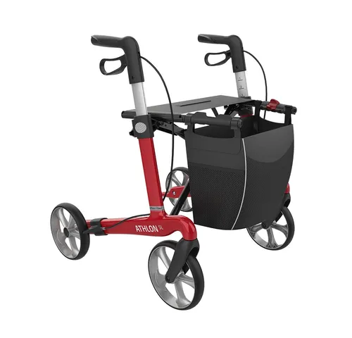 Rehasense Rollator Athlon SL - Faltbarer Carbon Rollator mit nur 5,1 kg, ergonomischen Handgriffen und 8 Jahren Garantie. Ideal für einfache Handhabung und Transport im Auto.