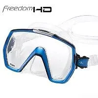 Tusa Tauchmaske M-1001 Freedom HD - Fishtailblue - Taucherbrillen mit großem Sichtfeld und Freedom Technologie, ideal für perfekte Anpassung an jede Gesichtsform.