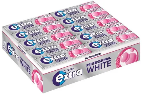 Wrigleys Extra Professional White Bubblemint Kaugummi - 30 Stück
