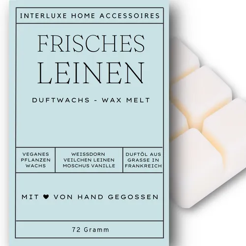 Interluxe Duftmelt Frisches Leinen Duftwachs Raumduft Duft Beduftung Wax Melt