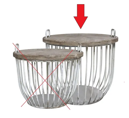 Chic Antique Beistelltisch mit Holzdeckel in Antik Weiß - Eleganter Beistelltisch aus Zypressenholz und Metall, ideal für dekorative Akzente. Maße: H 48cm, Ø 57cm. Perfekt für den täglichen Gebrauch und als stilvolle Ergänzung in Ihrem Wohnraum.