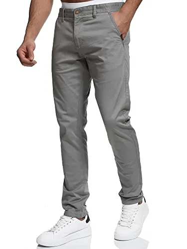 Indicode Herren Cherry Chinohose Stretchhose | Chino Herrenhose Stretch Stoffhose Lt Grey, 36/32