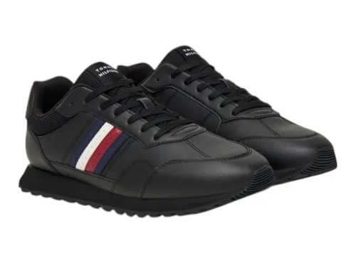 Tommy Hilfiger Sneaker New Runner Eva LTH Stripes - schwarz Herren, Größe Euro (US): 45