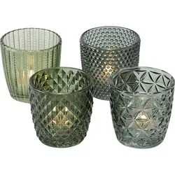 Boltze Windlicht Set Marilu 4-teilig in grün von BOLTZE