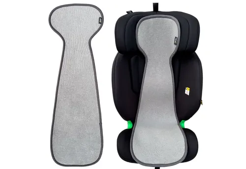 HECKBO Kinder-Sitzauflage Antischwitz für Kinderwagen - grau - Hochwertige Kinderwagenauflage aus atmungsaktivem Material, ideal für warme Sommertage und sorgt für einen angenehmen Sitzkomfort.