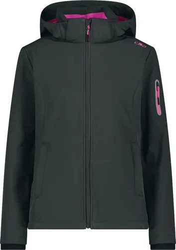CMP Damen Softshell Hoodie Jacke (Größe L, grau) - Wanderjacken - Wetterfeste und atmungsaktive Softshelljacke mit abnehmbarer Kapuze, perfekt für Outdoor-Aktivitäten.