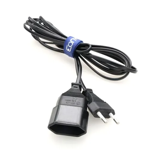 Eonvic Euro Stecker zu Steckdose Verlängerungskabel 2.5A/250V für Haushaltsgeräte TV PC Computer Monitor Kamera Laptop (3M Gerade)