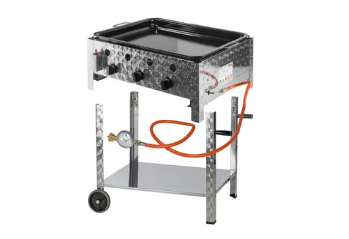 Produktbild Gastro Edelstahl Gas-Bräter 3flammig mit Untergestell