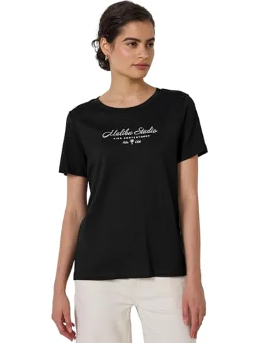 STREET ONE STUDIO T-Shirt im soften Baumwoll-Mix schwarz - Shirts aus 50% Baumwolle und 50% Modal, pflegeleicht und ideal für einen lässigen Look. Perfekt für den Alltag!