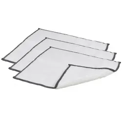Sanixa 3er Set Reinigungstücher Bambusfaser Weiß Schwarz 29cm Putztuch Bambus Reinigungstuch (Bambus, 29x25.5 cm, 3er Set Bambustücher für Küche, Bad und Haushalt, 3-tlg., Reinigungstücherset Spültücher schwarz weiß, Allzwecktücher Mehrzwecktücher Bambustuch) weiß