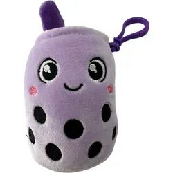 Bubble Tea Plüschtier Boba Kuscheltier Schlüsselanhänger Plüschpuppen Weiche Kuscheltier Tee Weiche Puppe Teetasse Kissen Kinderspielzeug (lila...
