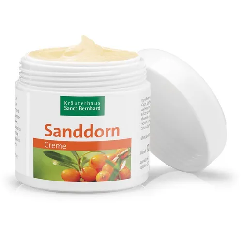Sanddorn-Creme - 100 ml - Handpflege mit wertvollem Sanddornöl, das der Hautalterung entgegenwirkt und natürliche Feuchtigkeit spendet. Für ein frischeres, jüngeres Hautbild und leichten Lichtschutz.