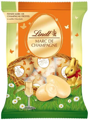 Lindt und Sprüngli Trüffel Eier Marc de Champagne 90g von Lindt