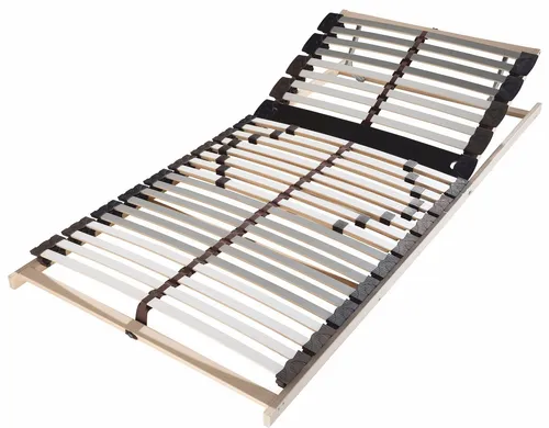 Beco Lattenrost Maxi Strong – 100 x 200 cm, manuell verstellbares Kopfteil, ideal für hohe Belastungen - Lattenroste, stabiler XXL-Mehrzonen-Lattenrost mit 28 langlebigen Federholzleisten, 8-fach Härtegradregulierung und ausgezeichnet mit dem »Blauen Engel« für umweltfreundlichen Schlafkomfort.