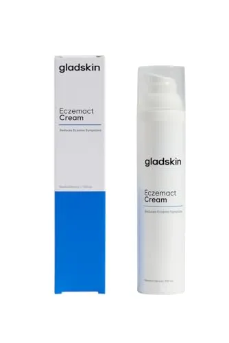 Gladskin ECZEMACT Cream 100 ml - Hautcreme zur Linderung von Juckreiz und Rötungen. Enthält aktive Enzyme für eine sanfte Pflege, hypoallergen und dermatologisch getestet, ideal für empfindliche Hauttypen.