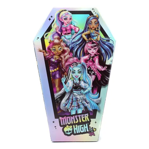 Monster High Adventskalender 2025 - Kalender mit trendigen Haar-Accessoires und Schmuck, 21x7x34 cm - macht die Vorweihnachtszeit zum Erlebnis mit spannenden Überraschungen hinter jedem Türchen!