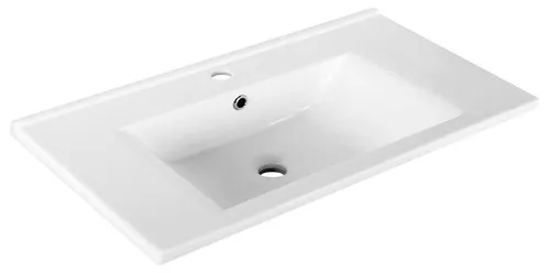 ZUNO 75 Keramik-Waschtisch 75x45 cm - Elegant und Funktional - Hochwertiger Keramik-Waschtisch in Weiß, 75x45 cm, mit praktischem Überlauf. Ideal für stilvolle Badezimmerlösungen. Lieferung erfolgt ohne Zubehör.