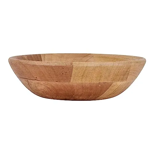 EGLO LIVING Dekoschale Forleyet, natürliche Schale zum Dekorieren, runde Holzschüssel, Deko Schüssel aus Holz in Natur, Holzschale Ø 24,5 cm