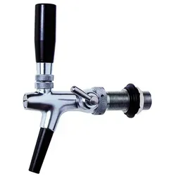 Kompensatorhahn Zapfhahn verchromt 55 mm - Zapfanlagen - Hochwertiger verchromter Kompensatorhahn mit Schaumtaste, selbstschließend und flexibel umbaubar für individuelle Bedürfnisse.