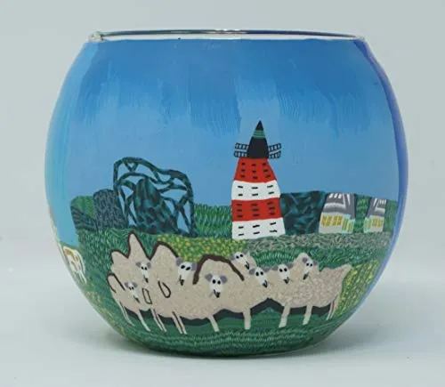 CBK-MS Leuchtglas Leuchtturm Teelicht Windlicht Leuchttürme