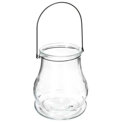 Romantisches Glas Windlicht für stimmungsvolle Garten- und Terrassendekoration
