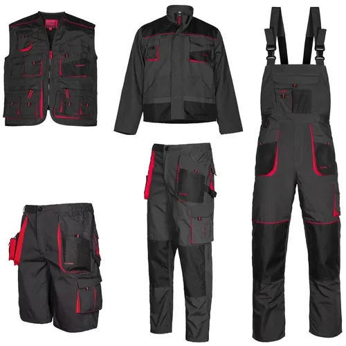 Herren Arbeitshose Latzhose & Arbeitsjacke, Gr. 44-64 - Schutzanzüge & -overalls, strapazierfähig mit dreifach vernähten Hauptnähten für maximale Langlebigkeit und Sicherheit bei der Arbeit.