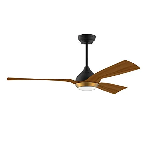 reiga Deckenventilator mit dimmbarer LED-Beleuchtung 132 cm Leiser DC-Motor mit starkem Luftstrom, 6 Geschwindigkeiten, 3 Farbtemperaturen, Fernbedienung für Wohnzimmer, Schlafzimmer & Büro