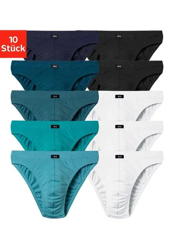 H.I.S Herren Minislip 10er Pack - Slips & Strings im praktischen 10er Pack mit flachem Komfortbund aus Baumwoll-Mix für optimalen Tragekomfort.