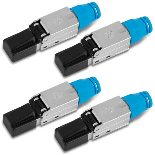 4x Cat 8 Netzwerkstecker CAT 8.1 RJ45 LAN Netzwerk Stecker geschirmt Werkzeuglos