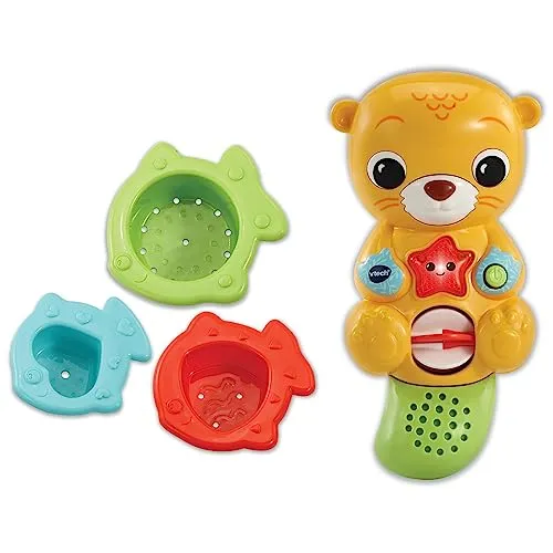 VTech Baby Badespaß Otter – Interaktives Badespielzeug mit Wassersensor, das spricht und singt – Für Kinder von 1-5 Jahren