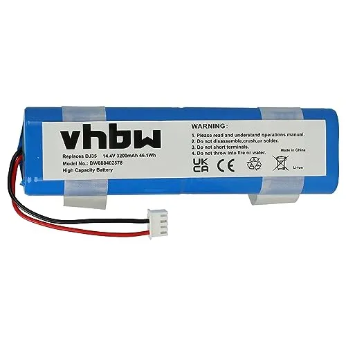 vhbw Akku kompatibel mit Ecovacs Deebot Ozmo Slim 10 DK36, DN520, DN55 Home Cleaner Heimroboter (3200mAh, 14,4V, Li-Ion)