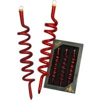 Krebs Glas Lauscha Baumschmuck Korkenzieher-Set Rot 14cm - Eleganter Christbaumschmuck aus Glas, der festliche Akzente setzt. Hochwertige Verarbeitung und stilvolles Design sorgen für eine warme, festliche Atmosphäre. Sorgfältig verpackt für jahrelange Freude.