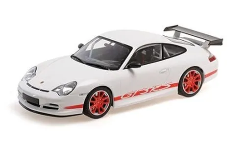 Porsche 911 GT3 RS 2002 Weiß mit roten Streifen - Minichamps 1:18 - Limitierte Auflage des Porsche 911 GT3 RS in Weiß mit roten Streifen. Hochwertiges Standmodell aus Druckguss und Kunststoff, perfekt für Sammler und Fans. Maßstab: 1:18, inklusive Originalverpackung.