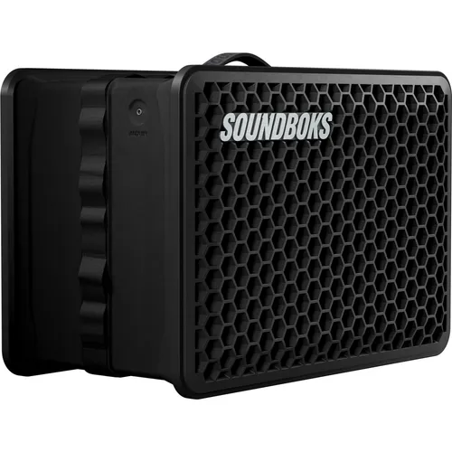 Soundboks Go - Tragbarer Bluetooth Lautsprecher, 121 dB Lautstärke, 40 Stunden Akku und IP65 spritzwassergeschützt