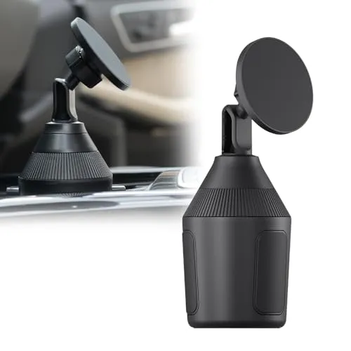 Dtenlur Handyhalterung Auto Getränkehalter Magnetische Autohandyhalter Schwarz 360° Drehbar Smartphone Halterung Universal Handyhalter fürs Auto kompatibel mit iPhone Serie Magsafe & alle Smartphones
