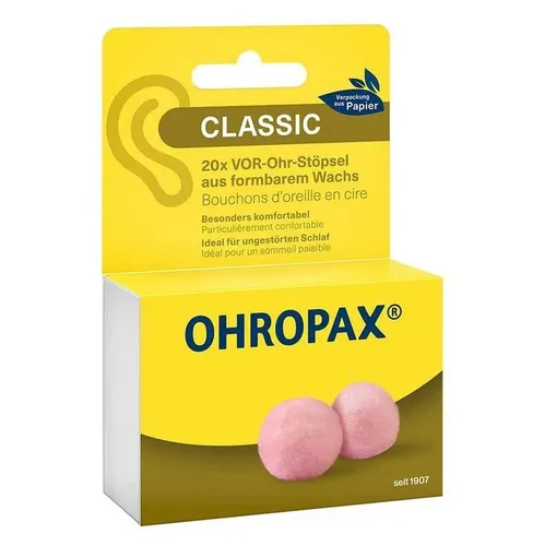 OHROPAX Classic Wachs Vor-Ohr Stöpsel 20 St von Ohropax