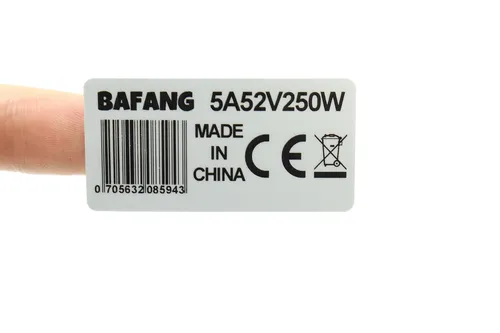 Stück Sticker Aufkleber Typenschild 250W 5A 52V BBS01 BBS02 BBSHD für Bafang 2